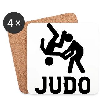 Judo - Untersetzer (4er-Set) - Weiß - Vorne
