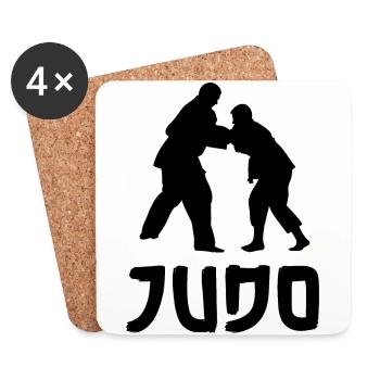 Judo - Untersetzer (4er-Set) - Weiß - Vorne