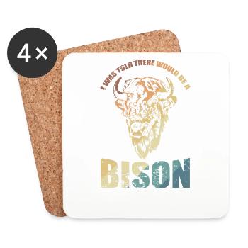I was told there would be a Bison - Untersetzer (4er-Set) - Weiß - Vorne