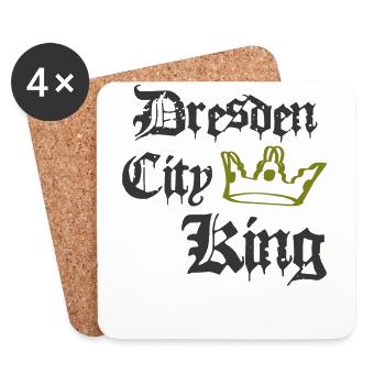 Dresden City King - Untersetzer (4er-Set) - Weiß - Vorne