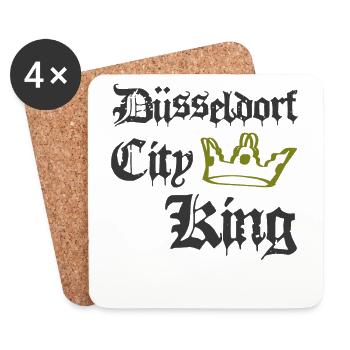 Düsseldorf City King - Untersetzer (4er-Set) - Weiß - Vorne