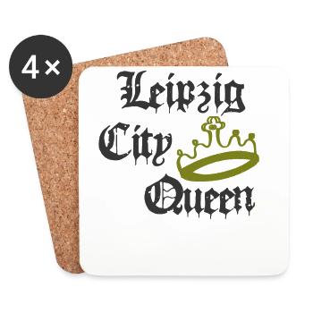 Leipzig City Queen - Untersetzer (4er-Set) - Weiß - Vorne