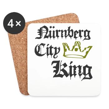 Nürnberg City King - Untersetzer (4er-Set) - Weiß - Vorne
