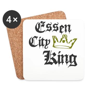 Essen City King - Untersetzer (4er-Set) - Weiß - Vorne