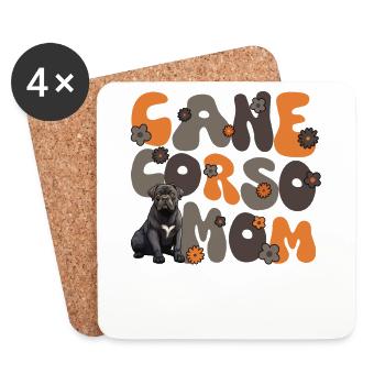 Cane Corso Groovy Cane Corso Mom - Coasters (set of 4) - white - Front