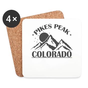 Pikes Peak Colorado Front Range - Untersetzer (4er-Set) - Weiß - Vorne
