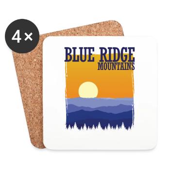 Blue Ridge Mountains Appalachen Mount Mitchell - Untersetzer (4er-Set) - Weiß - Vorne