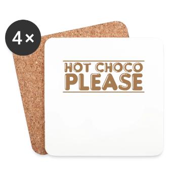 Hot Choco Please Candy Cocoa - Coasters (set of 4) - white - Front