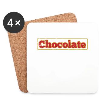 Chocolate Sweet Cocoa - Coasters (set of 4) - white - Front