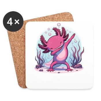 Dab Axolotl Dabbing für Axolotls Liebhaber - Untersetzer (4er-Set) - Weiß - Vorne
