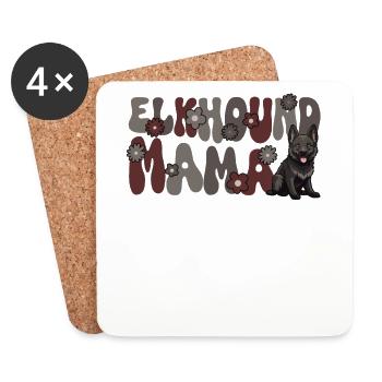 Norvégien Elkhound Groovy Elkhound Maman - Dessous de verre (lot de 4) - blanc - Devant