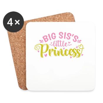 La petite princesse de Big Sis - Dessous de verre (lot de 4) - blanc - Devant