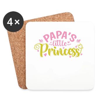 Papa's little Princess - Untersetzer (4er-Set) - Weiß - Vorne