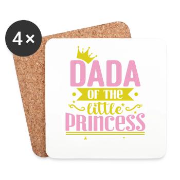 Dada of the little Princess - Coasters (set of 4) - white - Front