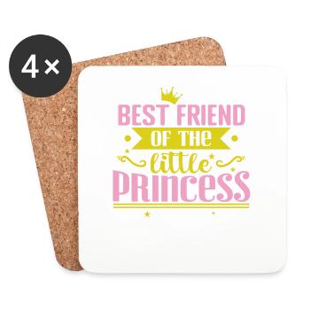 Meilleur ami de la petite princesse - Dessous de verre (lot de 4) - blanc - Devant
