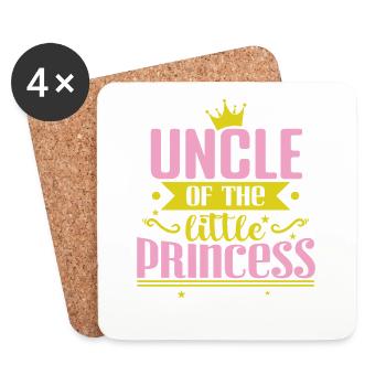 Oncle de la petite princesse - Dessous de verre (lot de 4) - blanc - Devant