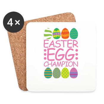 Easter Egg Champion Osterhase - Untersetzer (4er-Set) - Weiß - Vorne