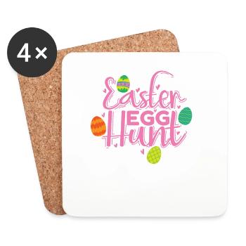 Easter Egg Hunt Osterhase Frühling - Untersetzer (4er-Set) - Weiß - Vorne