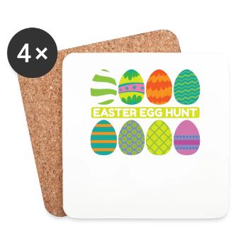 Easter Egg hunt Frühlingsanfang - Untersetzer (4er-Set) - Weiß - Vorne