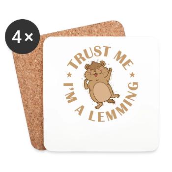 Croyez-moi, je suis un rongeur lemming - Dessous de verre (lot de 4) - blanc - Devant
