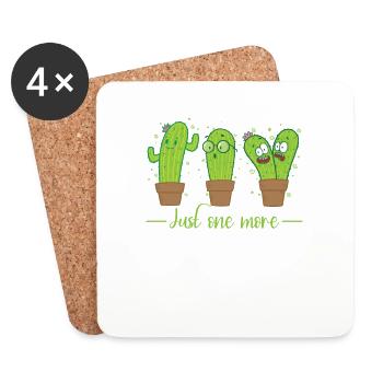 Just one more Cactus Plant - Coasters (set of 4) - white - Front