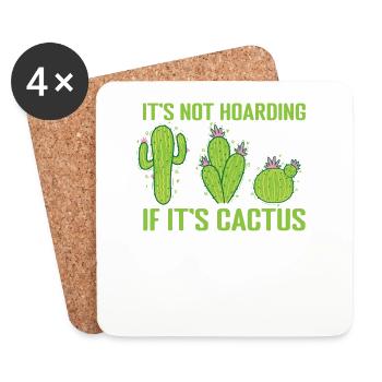 It's not Hoarding if it's Cactus plant - Coasters (set of 4) - white - Front