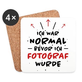 Fotograf Spruch Foto Lustiges Fotograf Geschenk - Untersetzer (4er-Set) - Weiß - Vorne