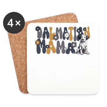 Dalmatien Groovy Dalmatien Maman - Dessous de verre (lot de 4) - blanc - Devant