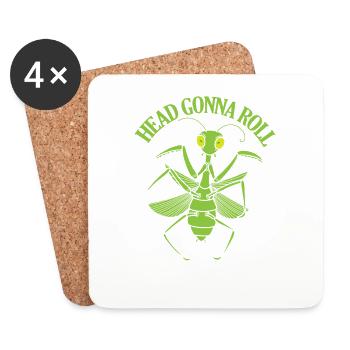 Head Gonna Roll Mantis - Untersetzer (4er-Set) - Weiß - Vorne