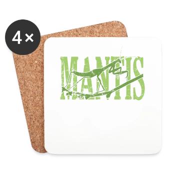 Mantis Insekt - Untersetzer (4er-Set) - Weiß - Vorne