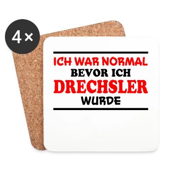 Drechsler Spruch Job Lustiges Drechsler Geschenk - Untersetzer (4er-Set) - Weiß - Vorne