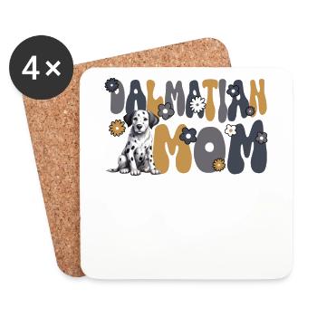 Dalmatiner Groovy Dalmatiner Mom - Untersetzer (4er-Set) - Weiß - Vorne