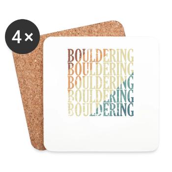 Bouldering Athletes - Coasters (set of 4) - white - Front