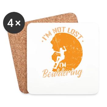 I'm not lost I'm Bouldering - Untersetzer (4er-Set) - Weiß - Vorne