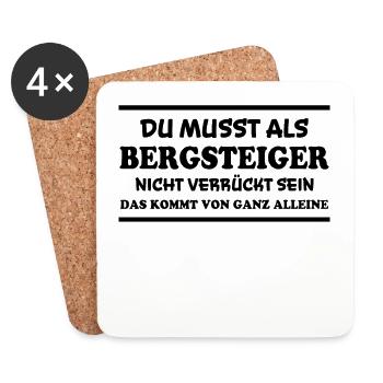 Bergsteiger Spruch Wandern Bergsteiger Geschenk - Untersetzer (4er-Set) - Weiß - Vorne