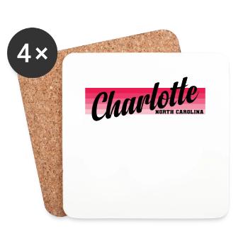 Charlotte, North Carolina, a city in the United States - Coasters (set of 4) - white - Front