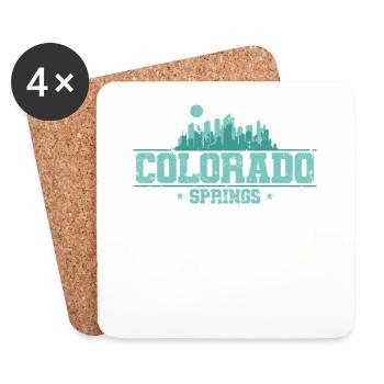 Colorado Springs, Colorado city in the United States - Coasters (set of 4) - white - Front