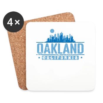 Oakland Stadt im Bundesstaat California - Untersetzer (4er-Set) - Weiß - Vorne
