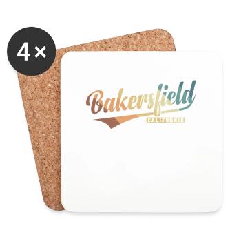 Bakersfield Stadt im Bundesstaat California - Untersetzer (4er-Set) - Weiß - Vorne
