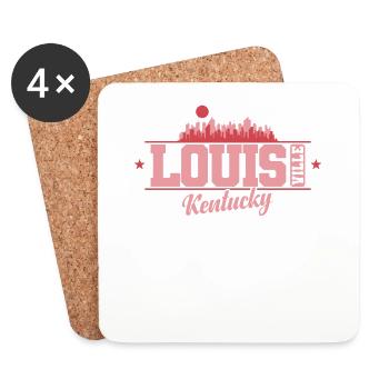 Louisville Stadt im Bundesstaat Kentucky - Untersetzer (4er-Set) - Weiß - Vorne