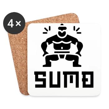 Sumo - Dessous de verre (lot de 4) - blanc - Devant