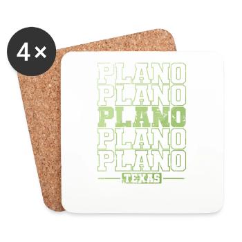 Plano Texas Stadt in den USA - Untersetzer (4er-Set) - Weiß - Vorne