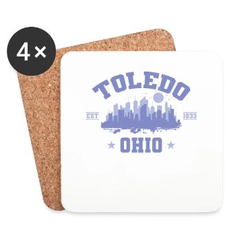 Toledo, Ohio city in the USA - Coasters (set of 4) - white - Front