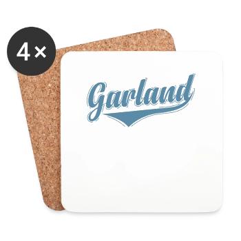 Garland, une ville du Texas, aux États-Unis ; - Dessous de verre (lot de 4) - blanc - Devant