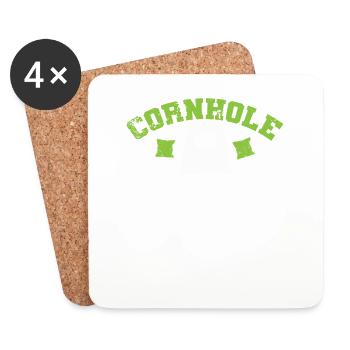 Cornhole cooles Hobby - Untersetzer (4er-Set) - Weiß - Vorne