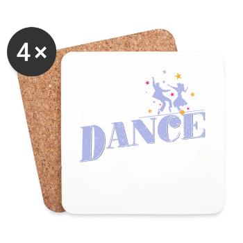 Dance couple "Dance" - Coasters (set of 4) - white - Front