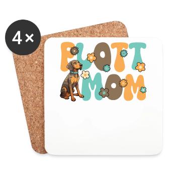 Plott Hound Groovy Plott Maman - Dessous de verre (lot de 4) - blanc - Devant