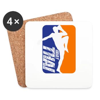 Muay Thai hobby sport cool - Dessous de verre (lot de 4) - blanc - Devant