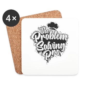 The Problem-Solving Pro - Untersetzer (4er-Set) - Weiß - Vorne