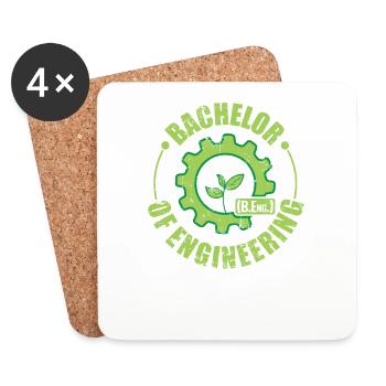 Baccalauréat en ingénierie Ingenieurtechnik - Dessous de verre (lot de 4) - blanc - Devant